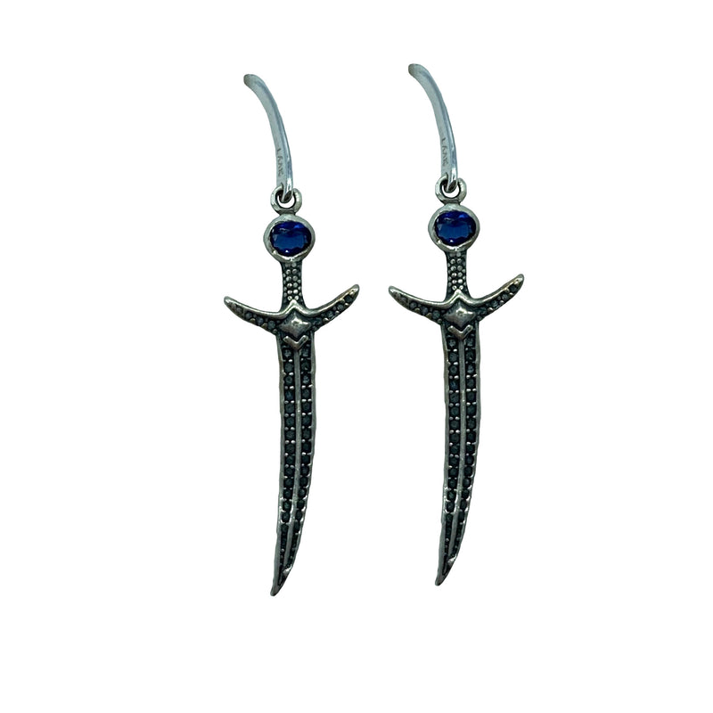 PENDIENTES SWORD BLUE